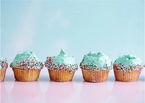 Cupcakes képe (üvegen) (70x50 cm)