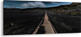 Egy kép a fa útról alkonyatkor (120x50 cm)