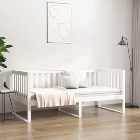 kanapéágy ágy matrac fehér 100x200 cm tömör fa fenyőfa