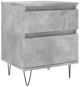 2 db betonszürke szerelt fa éjjeliszekrény 40 x 35 x 50 cm