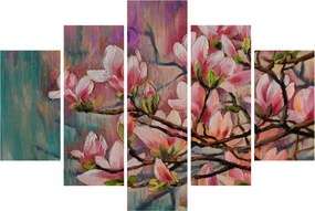 Kép - olajfestmény, virágzó Sakura (150x105 cm)