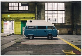 Poszterek 185x125 Kék busz Autó