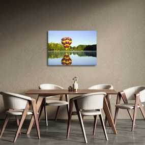 Hőlégballon a tónál képe (70x50 cm)
