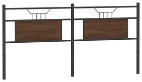 barna tölgy színű szerelt fa és acél fejtámla 180 cm