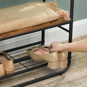 Előszobafal TAYLOR cipőtartóval 181x58 cm, rusztikus barna