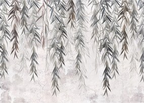 Kép - Fűzfa gallyak szürke vakolatban (üvegen) (70x50 cm)