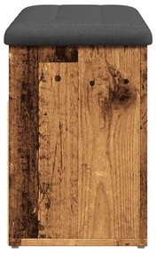 antik fa szerelt fa cipőtároló pad 82x32x45,5 cm