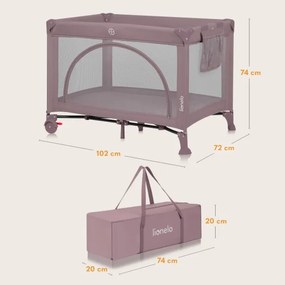 Lionelo - LAURA utazó kiságy rózsaszín nude