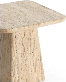 Tárolóasztal kő asztallappal 45x45 cm Kepami – Light &amp; Living