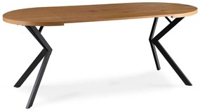 Bővíthető Étkezőasztal Arany/Fekete Színben. DORIAN 80-160 cm