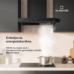 Klarstein AeroClean páraelszívó, 649,9 m³/h, 4 szint, EEK A++, elszívás/recirkuláció