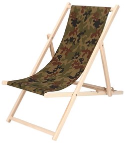 Kerti napozóágy terepmintás/bükk