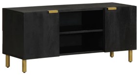 fekete szerelt fa TV-szekrény 105 x 33 x 46 cm