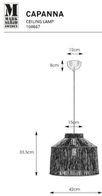 Markslöjd 108667 - Csillár zsinóron CAPANNA 1xE27/40W/230V réz