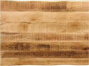 vidaXL tömör nyers mangófa természetes élű asztallap 70 x 60 x 2,5 cm