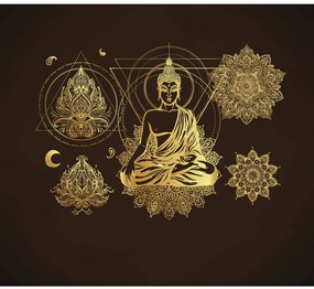 Fotótapéta arany Buddha - 300x270 - cm