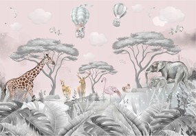 Gyerek Fotótapéta Safari Állatok Tapéta Gyerekszoba 250x175