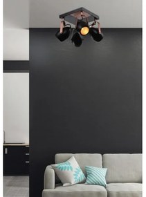 spotlámpa ANICA 4xE14/40W/230V fekete/réz