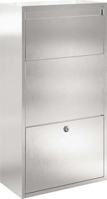 vidaXL Csomagzáró doboz zárral Ezüst 44 x 22 x 82 cm Rozsdamentes acél