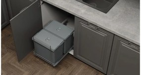 Hulladékgyüjtő, Elletipi ECOFIL, szelektív szürke, 2*18L