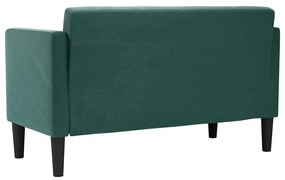 sötétzöld bársony loveseat kanapé 111 cm