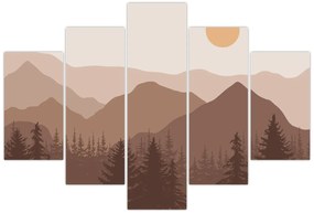 Kép - Barna hegyek N⁰1 (150x105 cm)