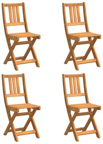 Kerti Szék 4 pcs Barna 36 x 46 x 86cm Tömör akácfa