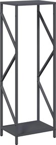 vidaXL antracitszürke hidegen hengerelt acél tűzifatároló 34x25x100 cm