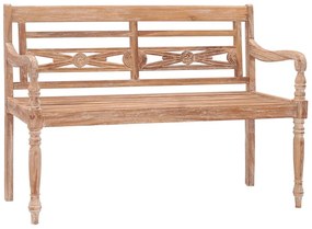 vidaXL tömör antikolt fehér tíkfa Batavia pad 120 cm