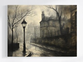 Poszter Ködös London Viktoriánus Utca Lámpák 100x75