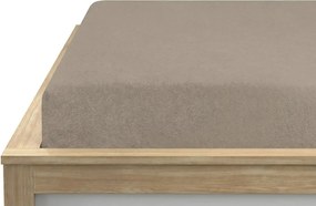 Frottír gumis lepedő EXCLUSIVE homokszínű 90 x 200 cm