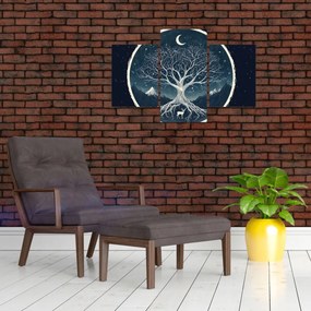 Kép – Mágikus fa szarvassal II. (90x60 cm)