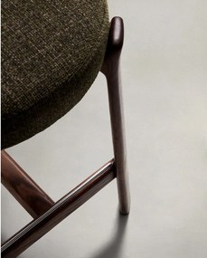 Zöld-sötét natúr színű kőrisfa bárszék (ülésmagasság 65 cm) Granite – Kave Home