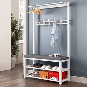 Cipőtartó kényelmes üléssel és akasztóval CR004-80 170 x 33 x 80 cm