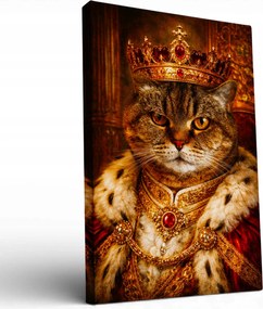 Királyi kisállat portré Vászonkép 20x30 Születésnap Ajándék Karikatúra