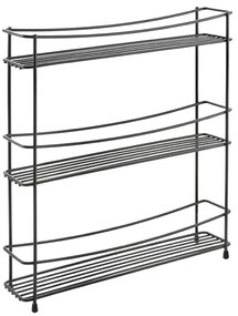 Kumino Lava fekete háromszintes fűszertartó polc - Metaltex