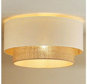 Duolla - Mennyezeti lámpa BOHO 1xE27/15W/230V á. 45 cm bézs/barna 89644
