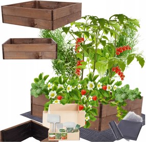 Ágyás magasított láda zöldséges láda virágtartó impregnáló 18x90x90