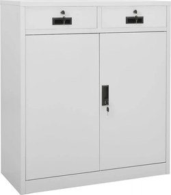 vidaXL világosszürke acél irodai szekrény 90 x 40 x 102 cm