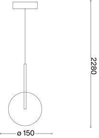 Ideal Lux - LED Csillár zsinóron EQUINOXE 1xG4/2W/230V átm. 15 cm króm/füstös