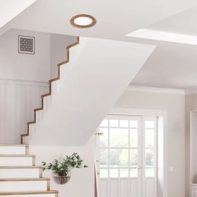 LED mennyezeti lámpa WOODY SPOT LED/16,5W/230V 4000K dió, Ø18,5 cm