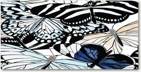 Fotótapéta üvegfalra Pillangók és virágok 140x70