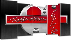 Festmények 150x80 Piros absztrakt