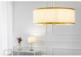 Argon 2132 - Csillár rúdon ABBANO 5xE14/7W/230V sárgaréz/fehér