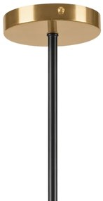 Csillár rúdon LILOU 4xE14/5W/230V arany/fekete/füstös bézs