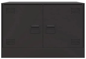 fekete acél TV-szekrény 67 x 39 x 44 cm