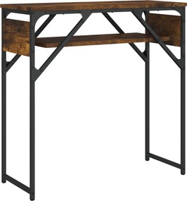 vidaXL füstös tölgy színű szerelt fa tálalóasztal polccal 75x30x75 cm