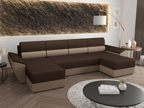 Sarok ülőgarnitúra U Radiant U2 (sötétbarna + bézs). 1057523