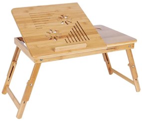 Állítható ágyra helyezhető számítógépasztal LAT, barna