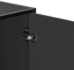 Cipőpad Fekete 100x40x53,5 cm Fából és fémből készült pad